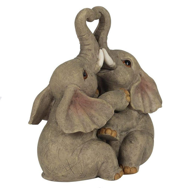 Elephant Embrace Elephant Couple Ornament - GiftMasters.co.uk