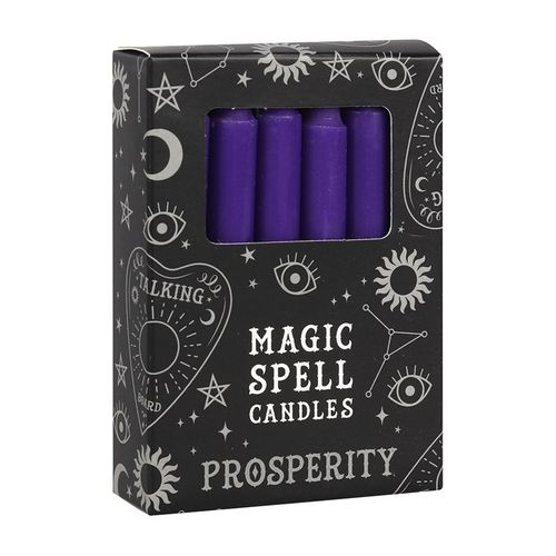 Set of 12 Purple 'Prosperity' Spell Candles - Buy  at GiftMasters.co.uk