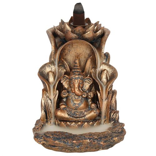 Bronze Ganesh Backflow Incense Burner - Buy  at GiftMasters.co.uk