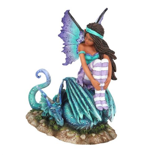 16cm Dragon Perch Fairy Figurine by Amy Brown - GiftMasters.co.uk