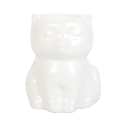 Shiny White Cat Oil Burner - Buy  at GiftMasters.co.uk