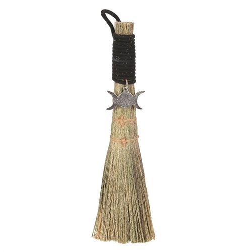 20cm Broom with Triple Moon Charm - Buy  at GiftMasters.co.uk