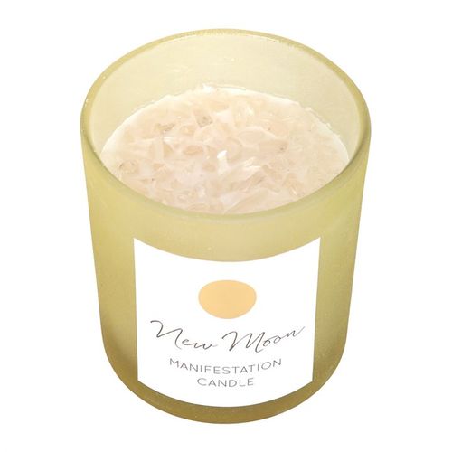New Moon Wild Orange Manifestation Candle with Clear Quartz - Buy  at GiftMasters.co.uk