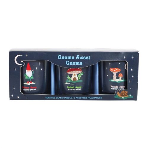 Gnome Sweet Gnome Candle Trio - Buy  at GiftMasters.co.uk