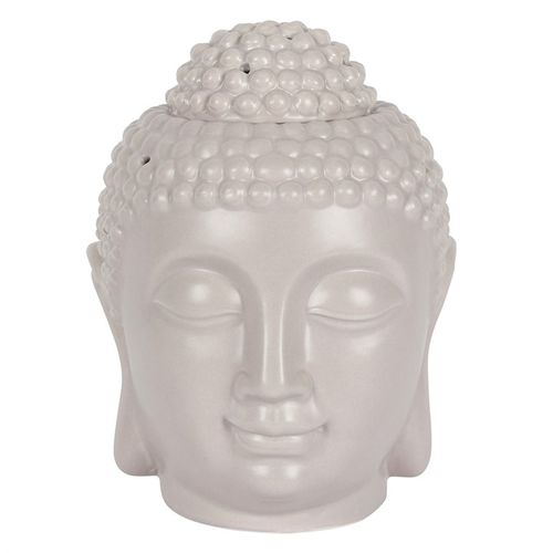 Large Grey Buddha Head Oil Burner and Wax Warmer - Buy  at GiftMasters.co.uk