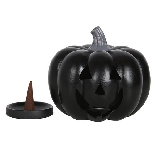 Black Pumpkin Incense Cone Holder - GiftMasters.co.uk