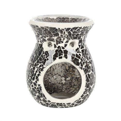 Small Gunmetal Grey Crackle Oil Burner and Wax Warmer - Buy  at GiftMasters.co.uk