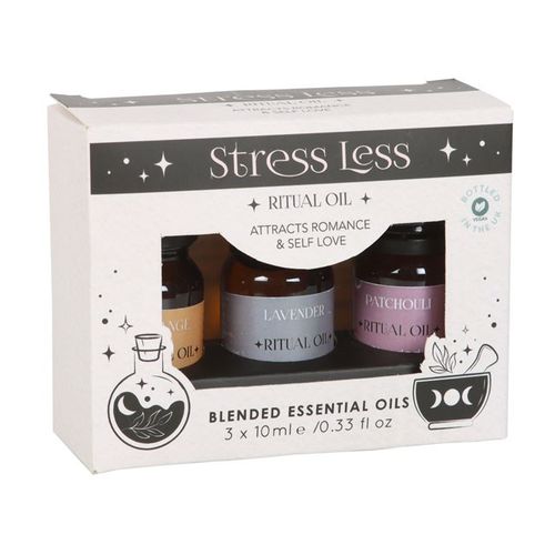 Set of 3 Stress Less Ritual Blended Essential Oils - Buy  at GiftMasters.co.uk