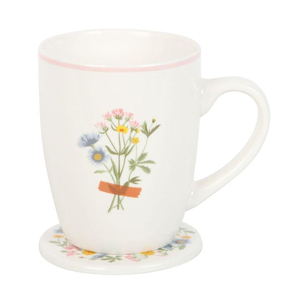 If Grandmas Were Flowers Floral Mug & Coaster Set - GiftMasters.co.uk