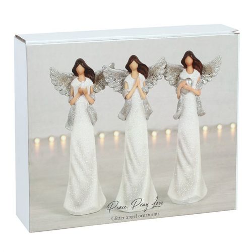 Peace Pray Love Small Angels - GiftMasters.co.uk