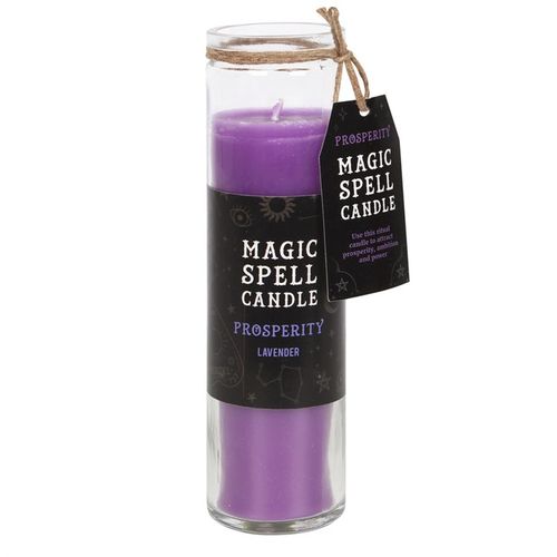 Lavender 'Prosperity' Spell Tube Candle - Buy  at GiftMasters.co.uk