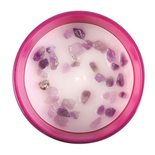 Aquarius Bergamot & Mandarin Gemstone Zodiac Candle - GiftMasters.co.uk