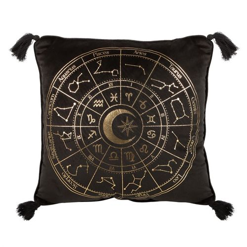 35cm Square Black Astrology Wheel Cushion - Buy  at GiftMasters.co.uk