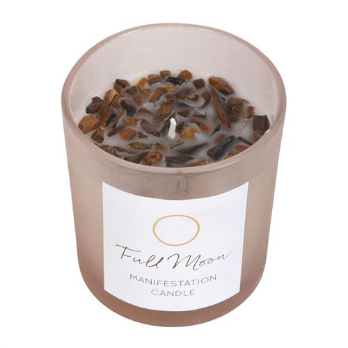 Full Moon Eucalyptus Manifestation Candle with Tiger's Eye - Buy  at GiftMasters.co.uk