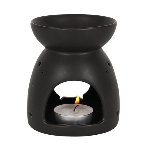 Black Cauldron Cut Out Oil Burner - GiftMasters.co.uk
