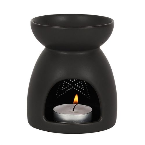 Black Pentagram Cut Out Oil Burner - GiftMasters.co.uk