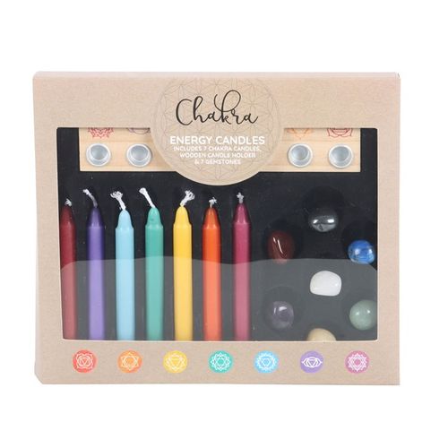 Chakra Energy Candle and Crystal Gift Set - Buy  at GiftMasters.co.uk