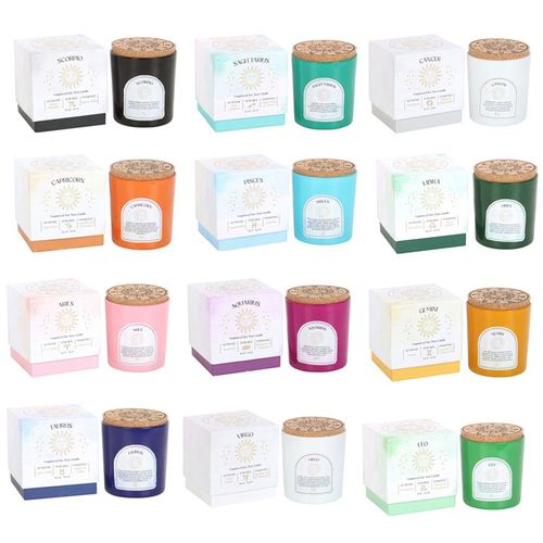 Set of 12 Zodiac Gemstone Candles - Buy  at GiftMasters.co.uk