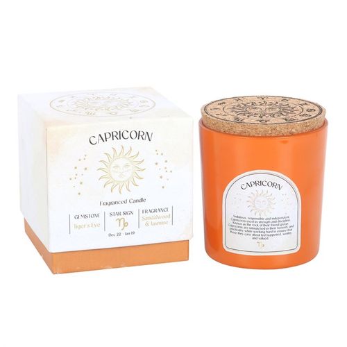 Capricorn Sandalwood & Jasmine Gemstone Zodiac Candle - Buy  at GiftMasters.co.uk